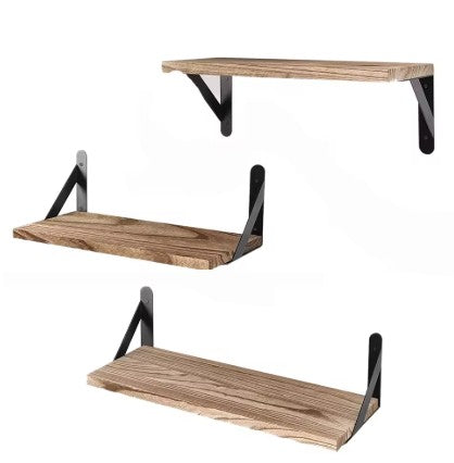Floating Wooden Wall Shelf – Natural Minimal Display
